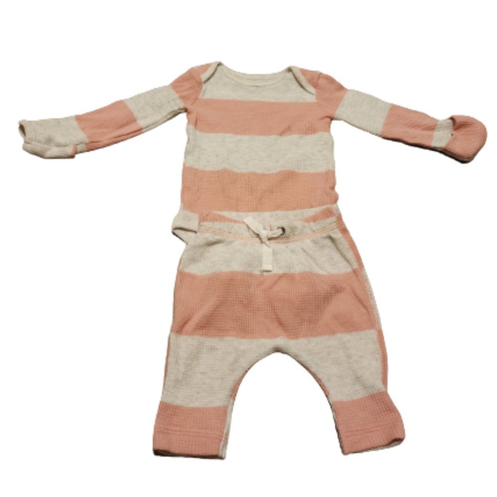 Carter's Girls Sz Newborn Pink Matching Set Onesies and Jogger Pants Drawstring